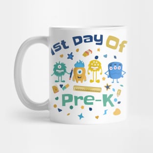 Kid 1st Day Of Preschool Kindergarten Monster Design Mug